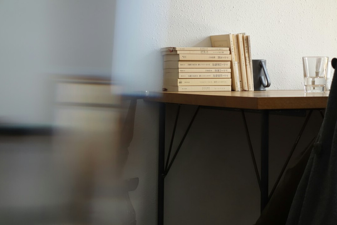 person reading book in calm space